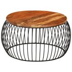 Măsuță de cafea, Ø68 cm, lemn masiv reciclat  GartenMobel Dekor