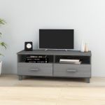 Dulap TV „HAMAR”, gri închis, 106x40x40 cm, lemn masiv de pin GartenMobel Dekor