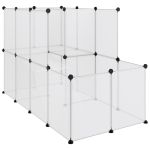 Cușcă pentru animale mici transparent 142x74x93 cm PP și oțel GartenMobel Dekor