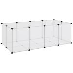 Cușcă pentru animale mici transparent 144x74x46,5 cm PP și oțel GartenMobel Dekor