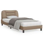 Cadru de pat cu tăblie, cappuccino, 90x200 cm, piele ecologică GartenMobel Dekor