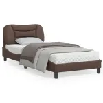 Cadru de pat cu tăblie, maro, 90x200 cm, piele ecologică GartenMobel Dekor