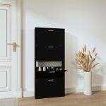 Pantofar, negru, 59x17x150 cm, lemn compozit GartenMobel Dekor