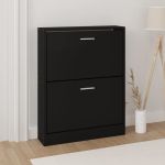 Pantofar, negru, 59x17x81 cm, lemn compozit GartenMobel Dekor
