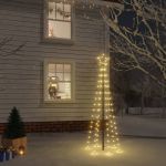 Brad de Crăciun, 108 LED-uri alb cald, 180 cm, cu țăruș GartenMobel Dekor