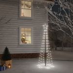 Brad de Crăciun, 108 LED-uri alb rece, 180 cm, cu țăruș GartenMobel Dekor