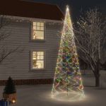 Brad de Crăciun cu țăruș, 3000 LED-uri, multicolor, 800 cm GartenMobel Dekor