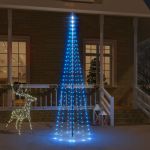 Brad de Crăciun pe catarg, 310 LED-uri, albastru, 300 cm GartenMobel Dekor