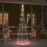 Brad de Crăciun pe catarg, 310 LED-uri, multicolor, 300 cm GartenMobel Dekor