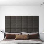 Panouri de perete 12 buc. gri închis 30x15 cm textil 0,54 m² GartenMobel Dekor