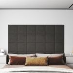 Panouri de perete 12 buc. gri închis 30x30 cm textil 1,08 m² GartenMobel Dekor