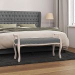 Bancă, gri închis, 110x45x60 cm, textil GartenMobel Dekor