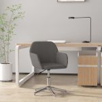 Scaun de birou pivotant, gri deschis, material textil GartenMobel Dekor