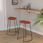 Scaune de bar Gavin 2 buc. 45x40x63 cm lemn masiv de mango GartenMobel Dekor