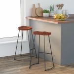 Scaune de bar Gavin 2 buc. 50x40x78 cm lemn masiv de mango GartenMobel Dekor
