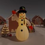 Om de zăpadă gonflabil pentru Crăciun cu LED-uri, 805 cm GartenMobel Dekor