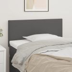 Tăblie de pat, gri, 100x5x78/88 cm, piele ecologică GartenMobel Dekor