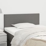 Tăblie de pat, gri închis, 80x5x78/88 cm, textil GartenMobel Dekor