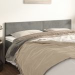 Tăblii de pat, 2 buc, gri deschis, 100x5x78/88 cm, catifea GartenMobel Dekor