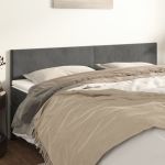Tăblii de pat, 2 buc, gri închis, 100x5x78/88 cm, catifea GartenMobel Dekor
