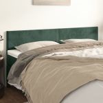 Tăblii de pat, 2 buc, verde închis, 100x5x78/88 cm, catifea GartenMobel Dekor