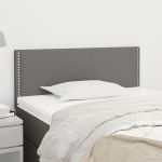 Tăblie de pat, gri închis, 80x5x78/88 cm, textil GartenMobel Dekor