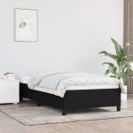 Cadru de pat, negru, 80x200 cm, material textil GartenMobel Dekor