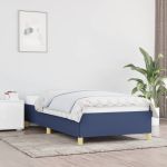 Cadru de pat, albastru, 100 x 200 cm, material textil GartenMobel Dekor