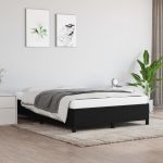 Cadru de pat, negru, 140x200 cm, material textil GartenMobel Dekor