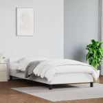 Cadru de pat cu tăblie, alb, 80x200 cm, piele ecologică GartenMobel Dekor