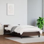 Cadru de pat cu tăblie, maro, 80x200 cm, piele ecologică GartenMobel Dekor