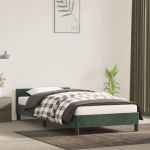 Cadru de pat cu tăblie, verde închis, 90x190 cm, catifea GartenMobel Dekor