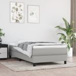 Saltea de pat cu arcuri, gri deschis, 90x190x20 cm, textil GartenMobel Dekor