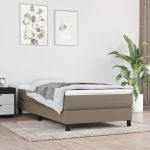 Saltea de pat cu arcuri, gri taupe, 90x190x20 cm, textil GartenMobel Dekor