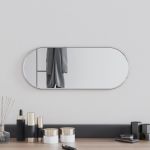 Oglindă de perete, argintiu, 50x20 cm, ovală GartenMobel Dekor