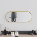 Oglindă de perete, auriu, 50x20 cm, ovală GartenMobel Dekor