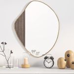 Oglindă de perete, auriu, 60x50 cm GartenMobel Dekor