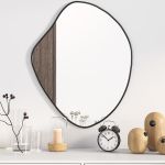 Oglindă de perete, negru, 60x50 cm GartenMobel Dekor