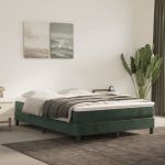 Saltea de pat cu arcuri, verde închis, 140x200x20 cm, catifea GartenMobel Dekor