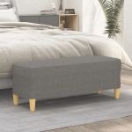 Bancă, gri închis, 100x35x41 cm, textil GartenMobel Dekor