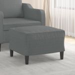 Taburet, gri închis, 60x50x41 cm, material textil GartenMobel Dekor