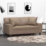 Perne decorative, 2 buc., cappuccino, 40x40 cm, piele ecologică GartenMobel Dekor