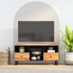 Comodă TV, 100x33x46 cm, lemn masiv de acacia & lemn compozit GartenMobel Dekor