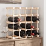 Raft de vin pentru 20 sticle, 46,5x23x46,5 cm, lemn masiv pin GartenMobel Dekor