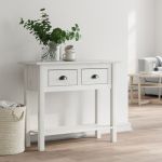 Măsuță consolă "BODO", alb, 90x34,5x73 cm, lemn masiv de pin GartenMobel Dekor