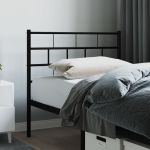 Tăblie de pat metalică, negru, 80 cm GartenMobel Dekor