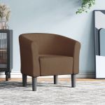 Fotoliu tip cuvă, maro, material textil GartenMobel Dekor