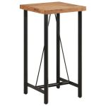 Masă de bar, 55x55x107 cm, lemn masiv acacia și fier GartenMobel Dekor