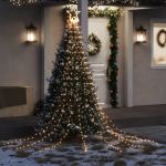 Instalație brad de Crăciun 320 LED-uri, alb cald, 375 cm GartenMobel Dekor