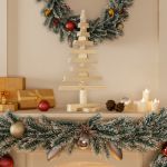 Brad de Crăciun din lemn decorativ, 60 cm, lemn de pin masiv GartenMobel Dekor